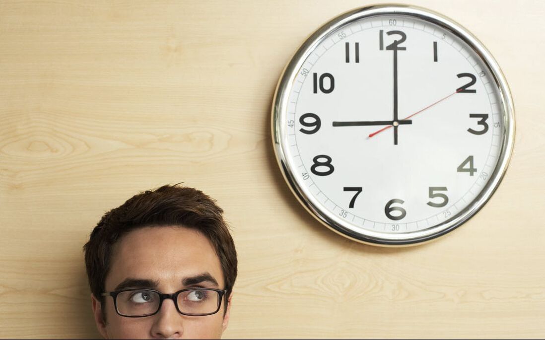 Man with glasses looking at a clock | What Could You Do With Time Saved By Using Bridge?